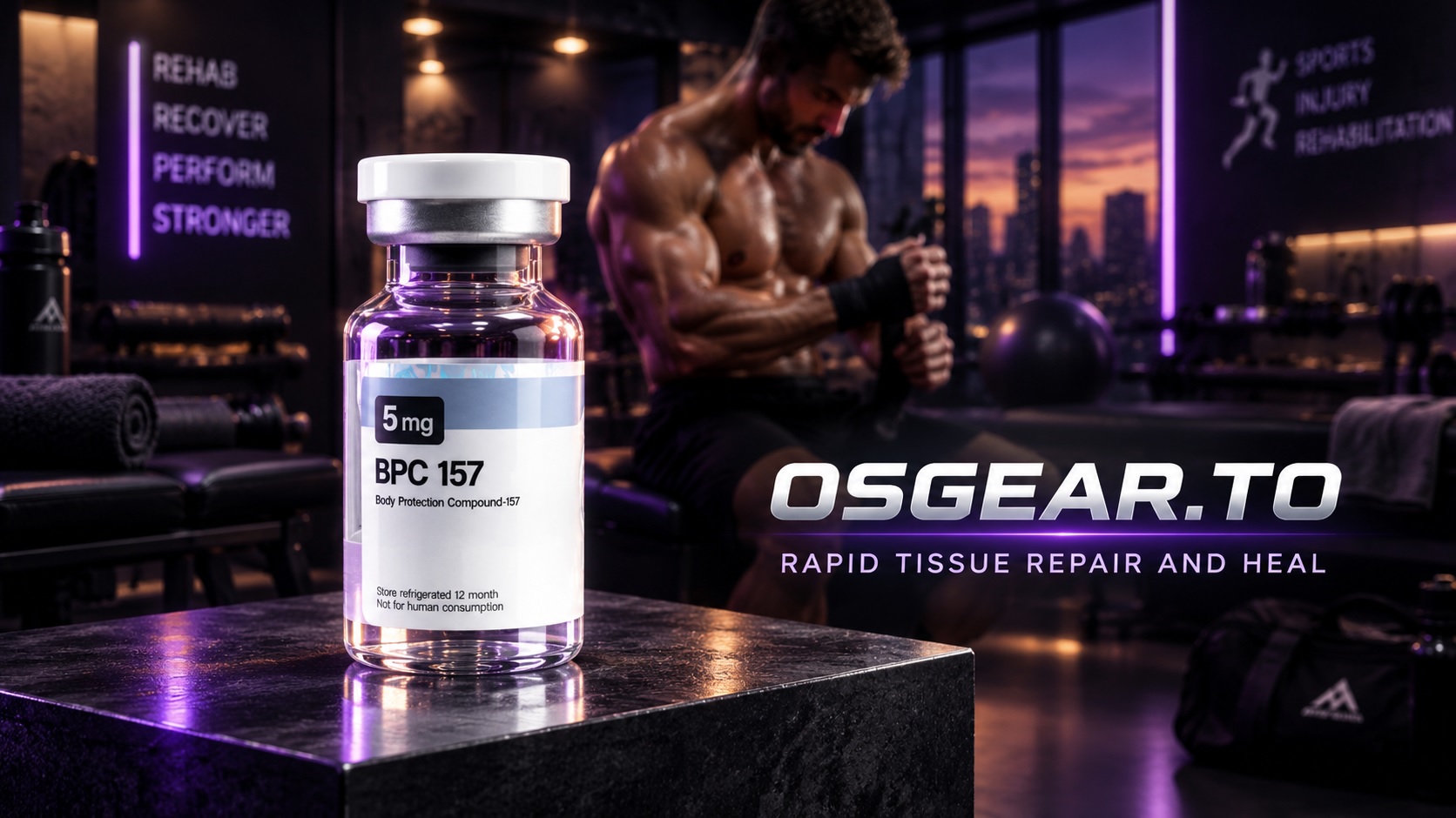 Ultima-BPC 157 5mg vial on a dark pedestal for buyers seeking Ultima-BPC 157 5mg Online